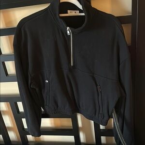 Black Quarter-Zip Pullover